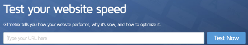 fast website - test the speed with GTmetrix